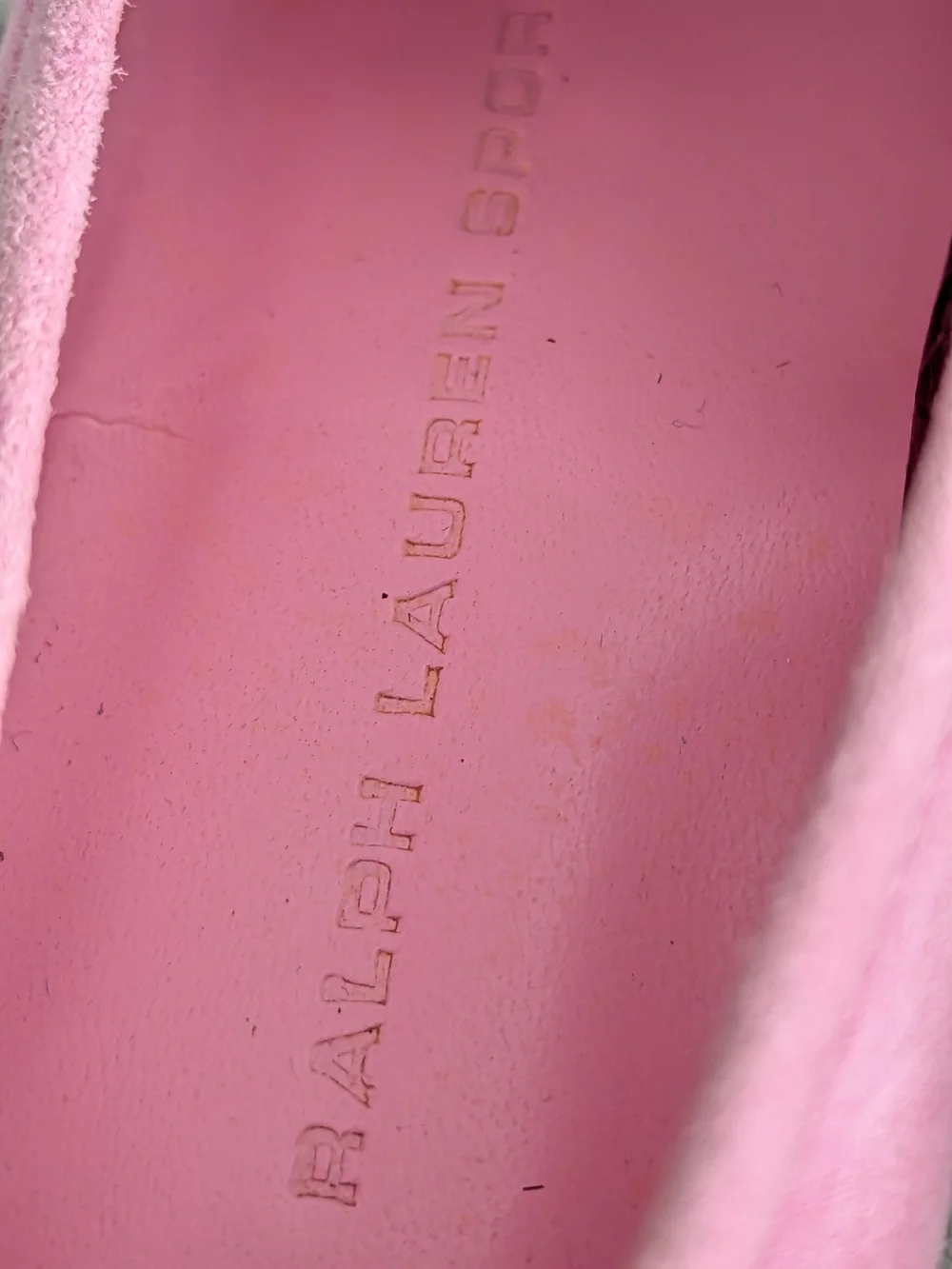 Ralph Lauren Pink Suede Driving Shoes/Mocassins Sz 5.5